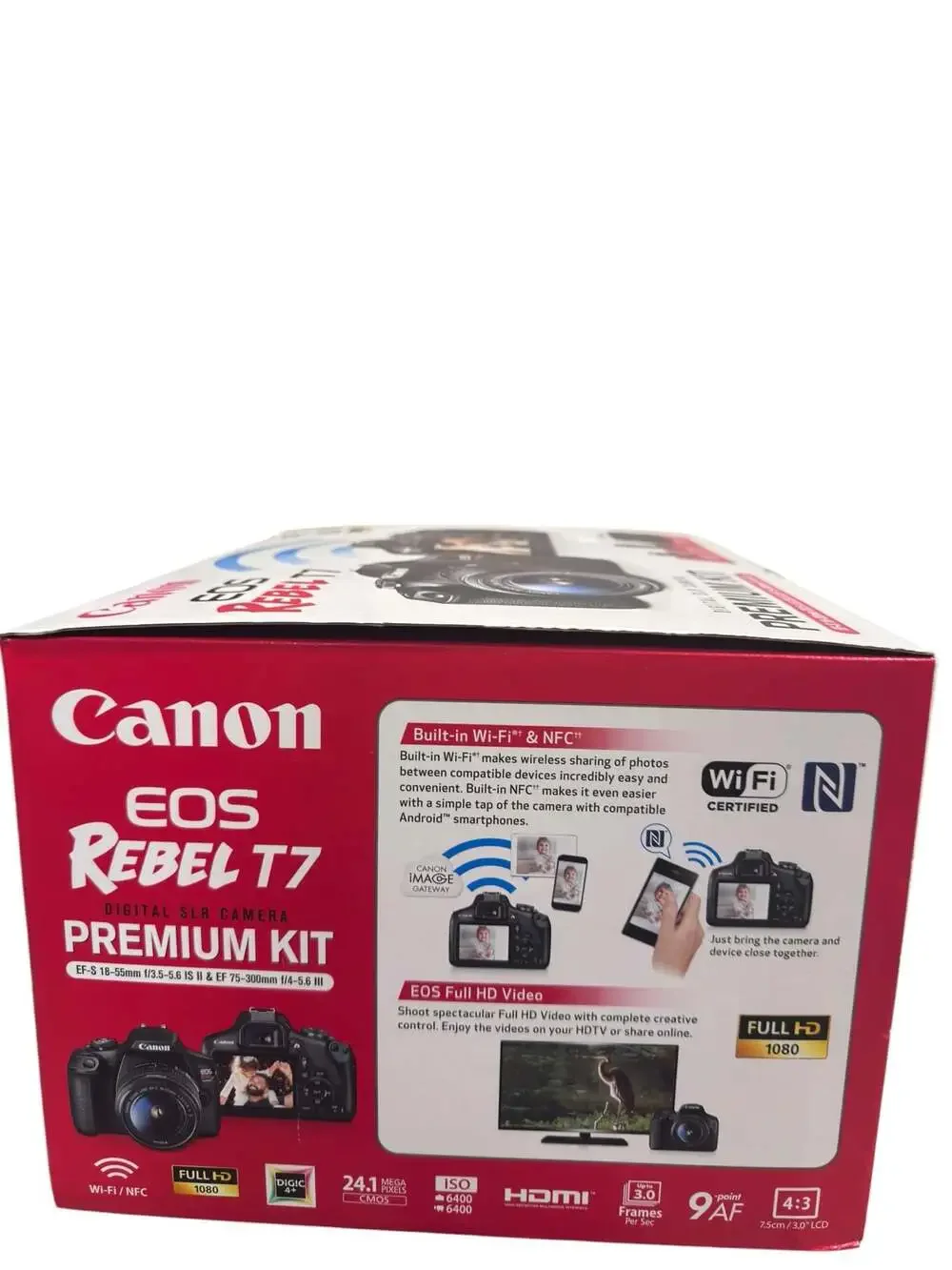 Canon EOS Rebel T7 Digital SLR Camera Premium Kit with EF-S 18-55mm and EF 75-30